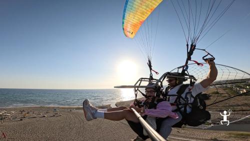 Aerial view experience near the sea of Cilento in Campania.