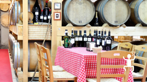 Sannio wine tasting in the cellar among the barrels