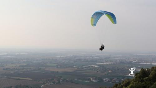 Aerial view experience near the sea of Cilento in Campania.