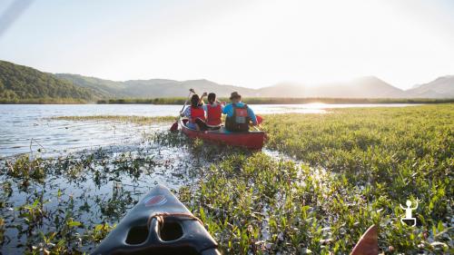 Activities to do with friends and family on a weekend in Campania with canoe trip to Italy's highest karst lake