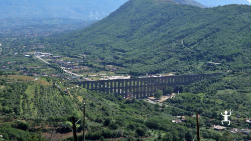 Luigi Vanvitelli's Aqueduct in Campania Italy in Valle di Maddaloni with electric bike route easy difficulty