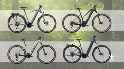 e-bike cube con freni shimano e batterie bosch con noleggio disponibile a Caserta in Campania e tour guidato a Casertavecchia